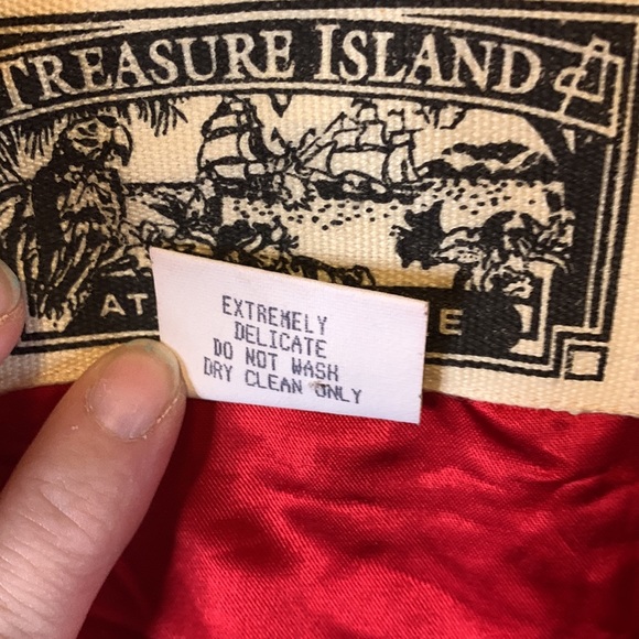 Vintage Treasure Island at the Mirage Embroidered Pirate Silky Jacket Size S - Picture 7 of 7